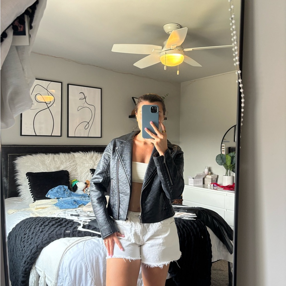 Abercrombie & Fitch Black Leather Jacket